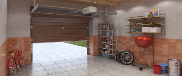 garage avec carrelage