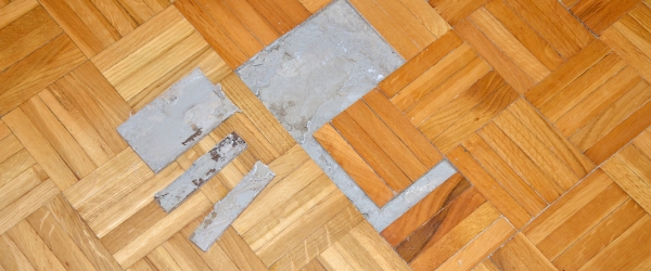 Floor with Damaged Parquet